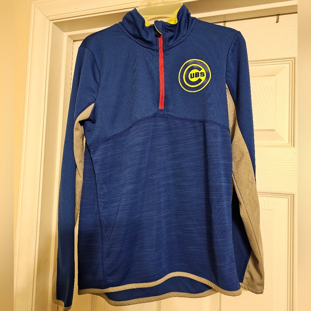 Chicago Cubs Youth Quarter-zip Pullover. Size:M(10/12).